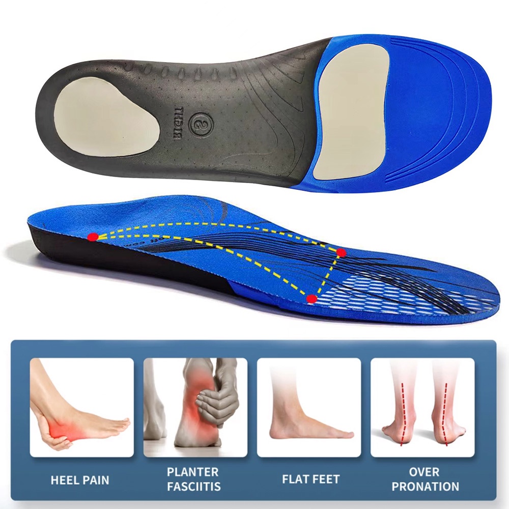 Orthotics Insoles For Sneakers Shoe Inserts Severe Flat Feet Arch Foot ...