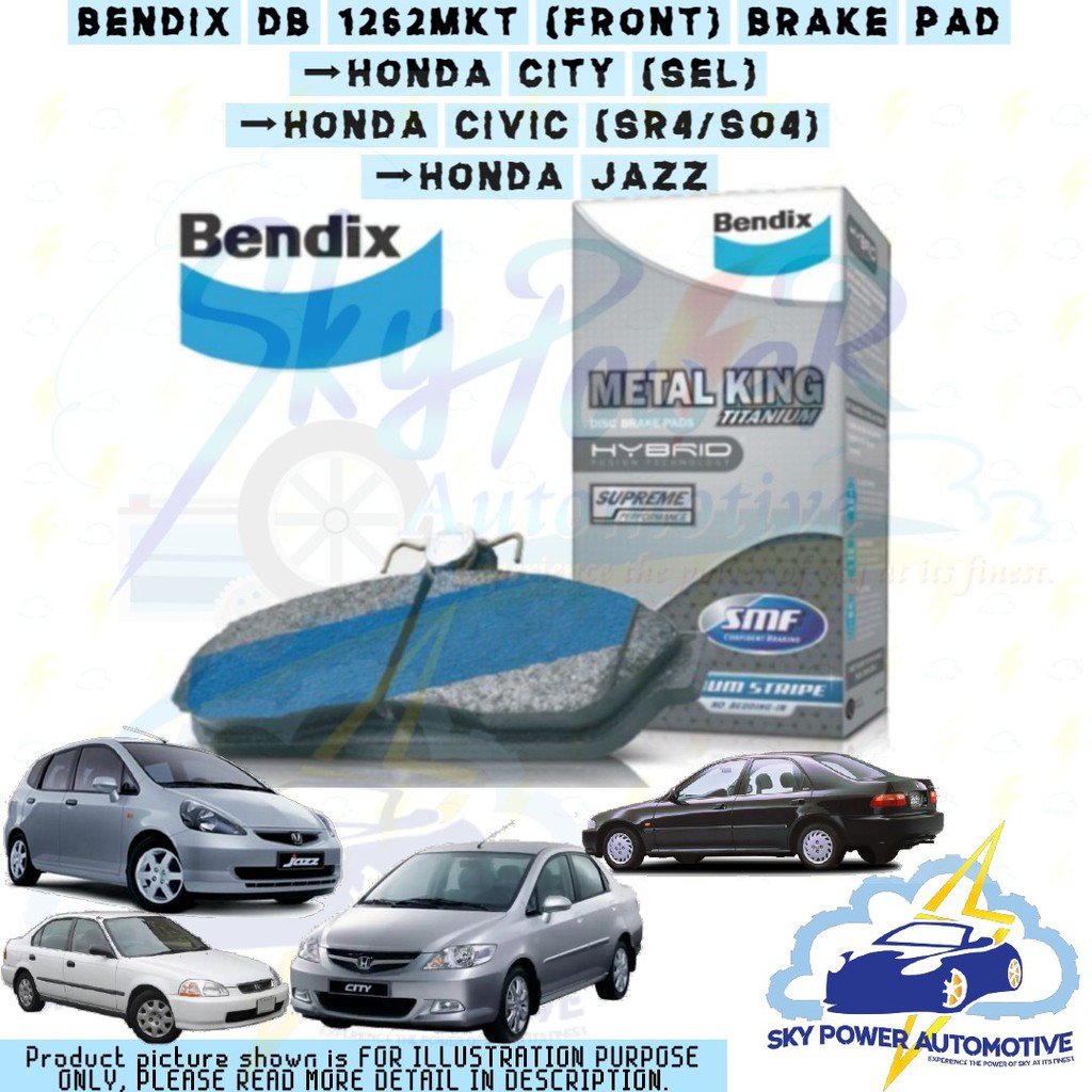 HONDA CITY (SEL) / HONDA JAZZ GD / HONDA CIVIC (SR4/SO4) FRONT BRAKE ...