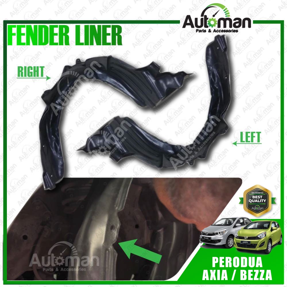 Fender Liner Perodua Axia Bezza Under Suspension Wheels Cover Daun ...