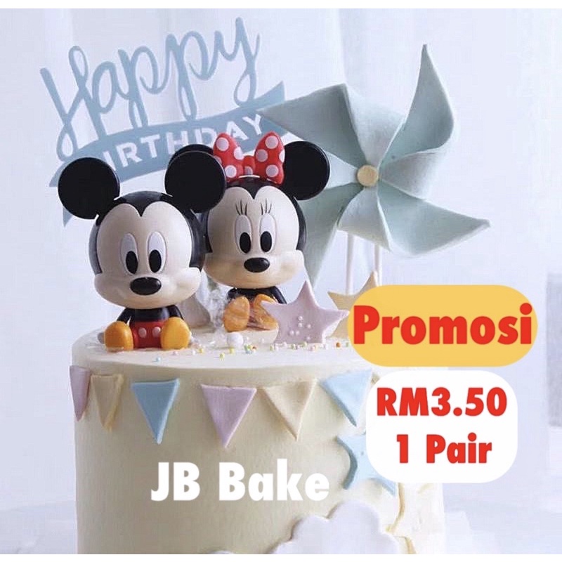 MICKEY MOUSE MINNIE MOUSE CAKE TOPPER | Shopee Malaysia