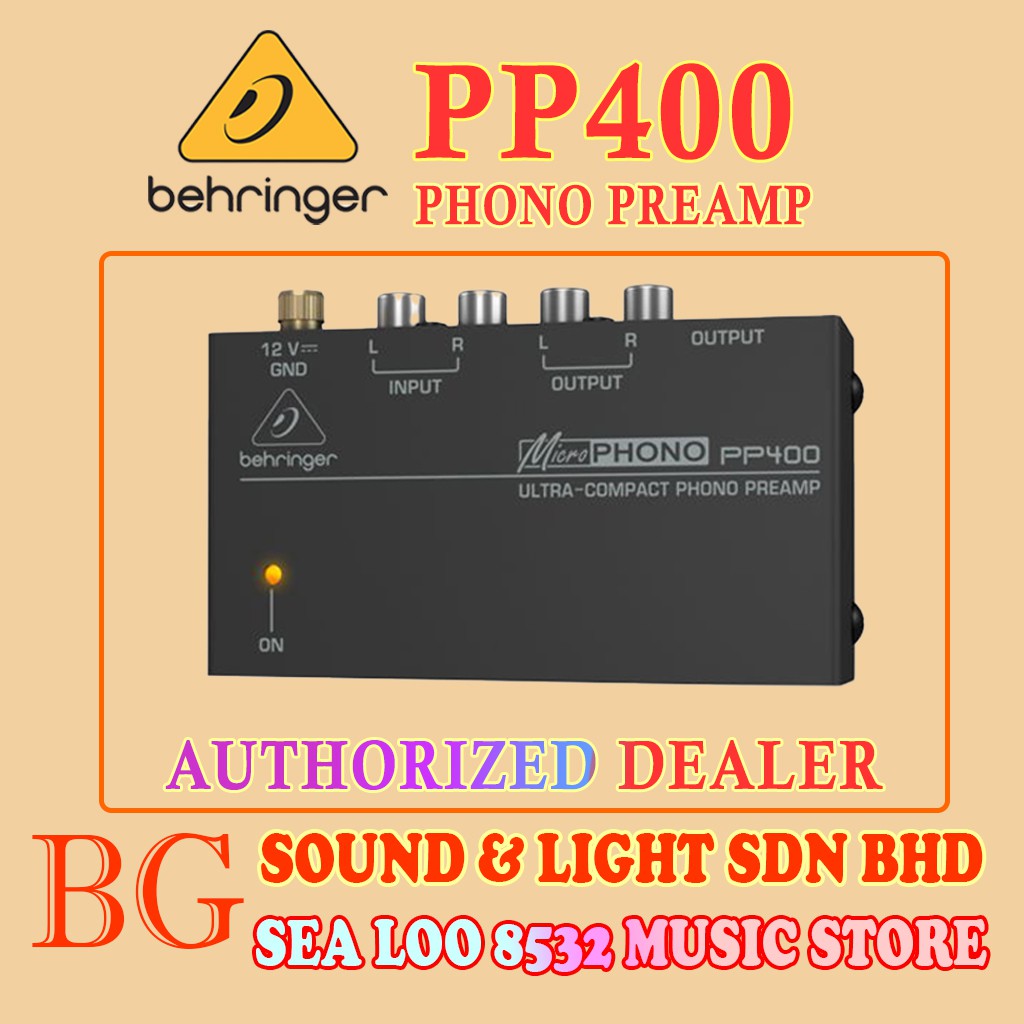 BEHRINGER MICROPHONO PP400 / PP400 PHONO PREAMPLIFIER Shopee Malaysia