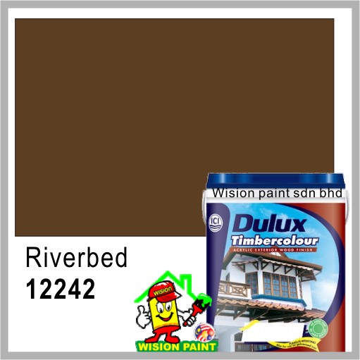 RIVERBED 12242 ( 1L ) DULUX PAINT TIMBERCOLOUR ACRYLIC EXTERIOR WOOD ...
