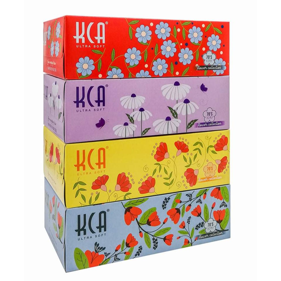 4in1 KCA 2ply Soft Facial Tissue Paper Pack 70's / Travel Tissue