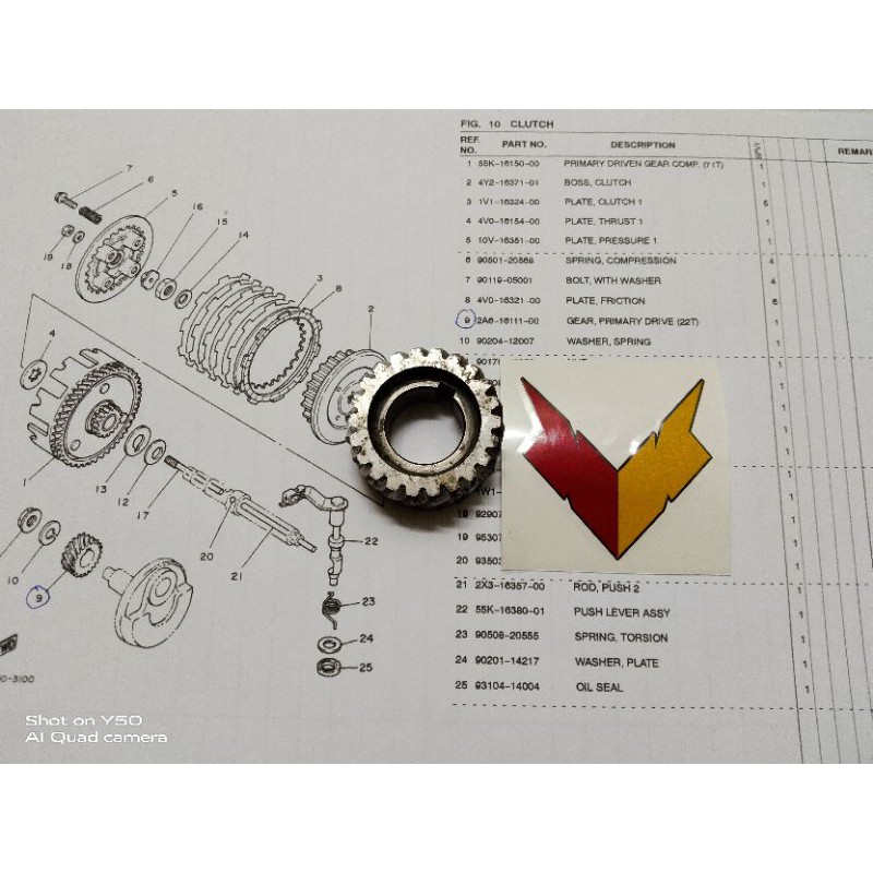 clutch gigi 22 rxz/gear primary drive(22T) | Shopee Malaysia