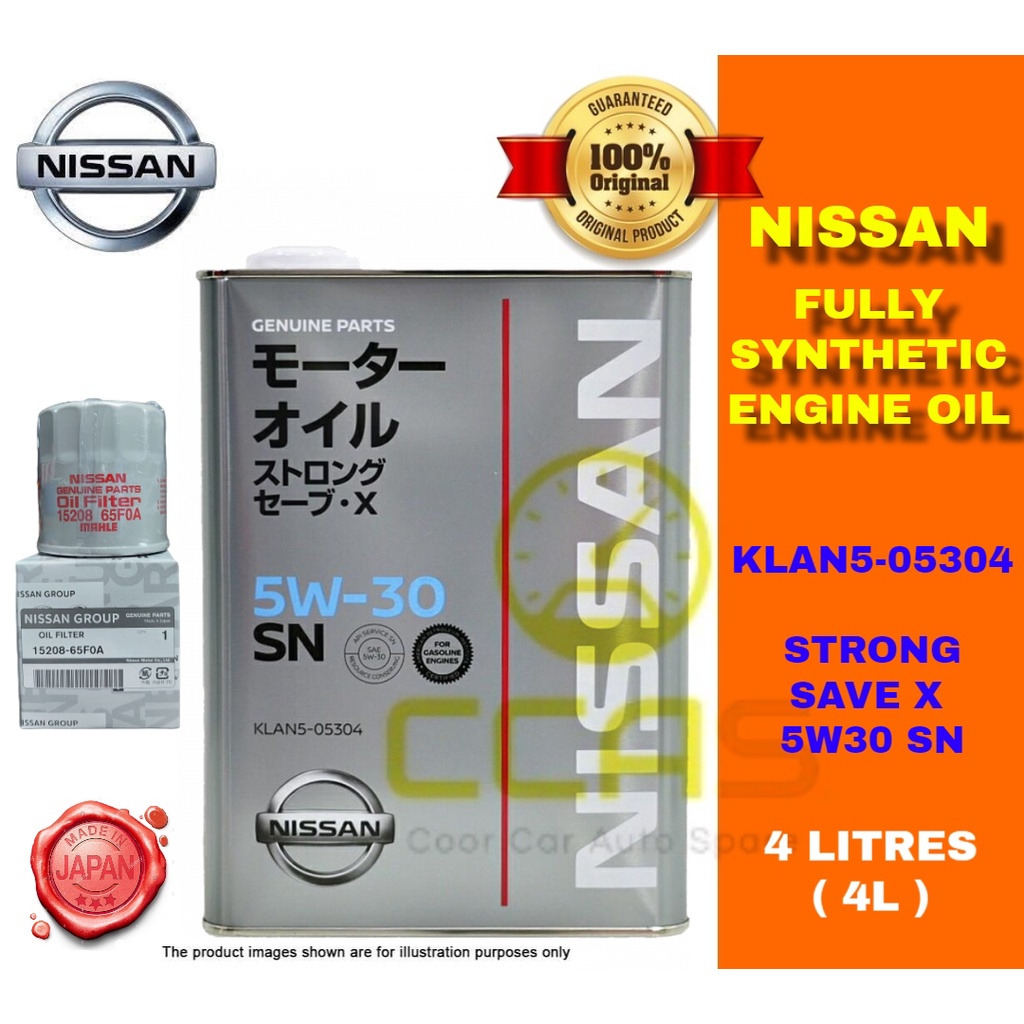 100% ORIGINAL Nissan Engine Oil SN 5W30 4L Fully Synthetic Strong Save ...