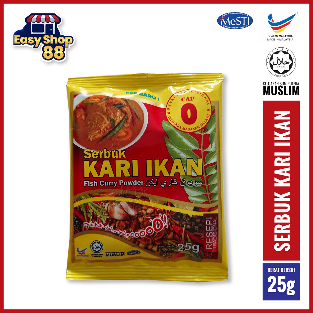 SERBUK KARI IKAN CAP O | 25gm | Shopee Malaysia