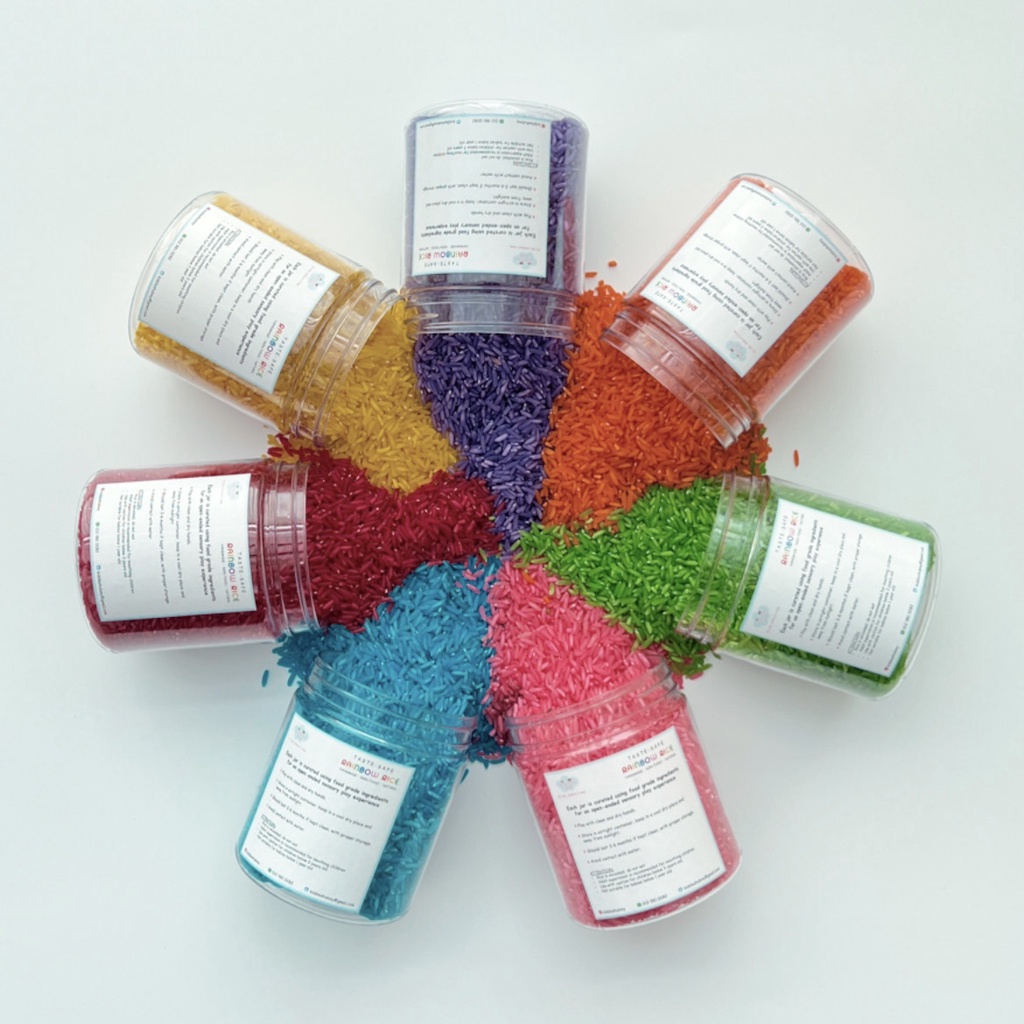 MESSY PLAY KIT - RAINBOW RICE Mini Jar 250g (Assorted Colours) | Shopee ...
