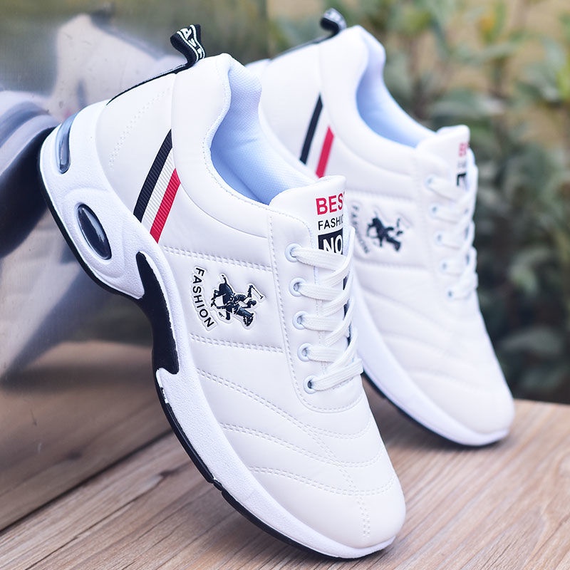 Men's Shoes Spring Summer Sports Waterproof Leather White Warm Work