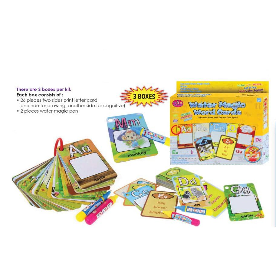 Reusable Water Magic Writing Card (3 boxes) | Shopee Malaysia