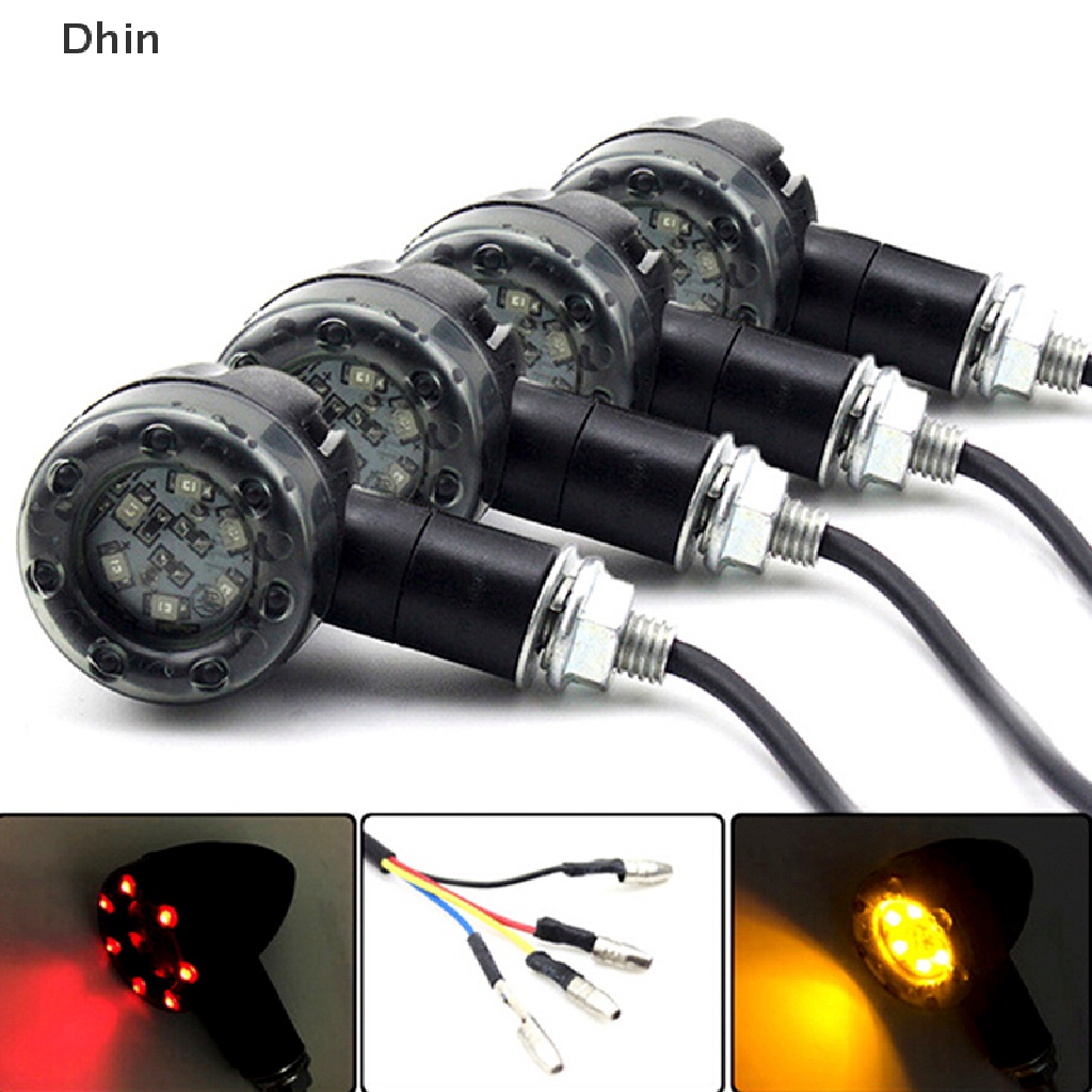 [Dhin] Motorcycle Bike LED Amber+red Turn Signal Blinker Light