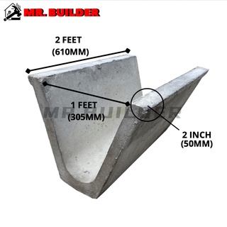 MR. BUILDER V Shape Concrete Drain 12