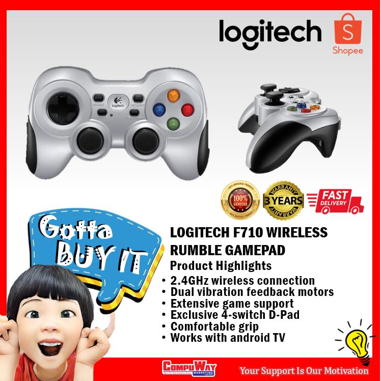 Logitech F710 Wireless Rumble Gamepad | Shopee Malaysia
