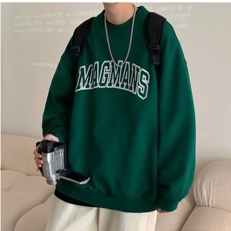Retro Cotton Print Eye Graphic American Pullover Sweater Style Hip Hop For Men