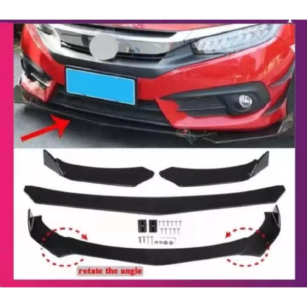 Proton Bezza Blm Flx Front Bumper diffuser Lip Protection Splitter ...