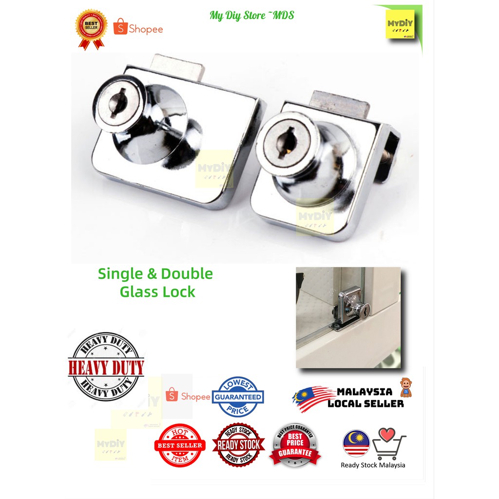 【MDS】Single Door Lock & Double Glass Door Lock Door Lock