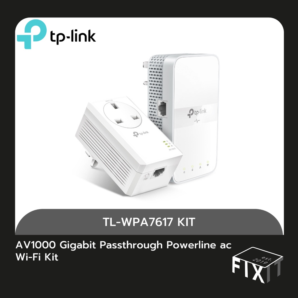 TL-WPA7617 KIT, AV1000 Gigabit Passthrough Powerline ac Wi-Fi Kit