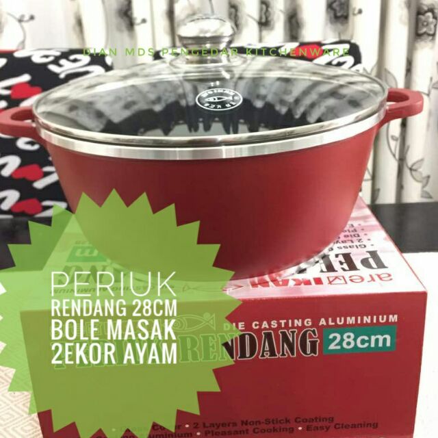 PERIUK RENDANG ARE IKAN 28CM ( nonstik cookware ) | Shopee Malaysia