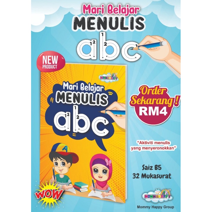 Buku Kit Awal Belajar Menulis Mengenal Abc Aktiviti Kanak Kanak