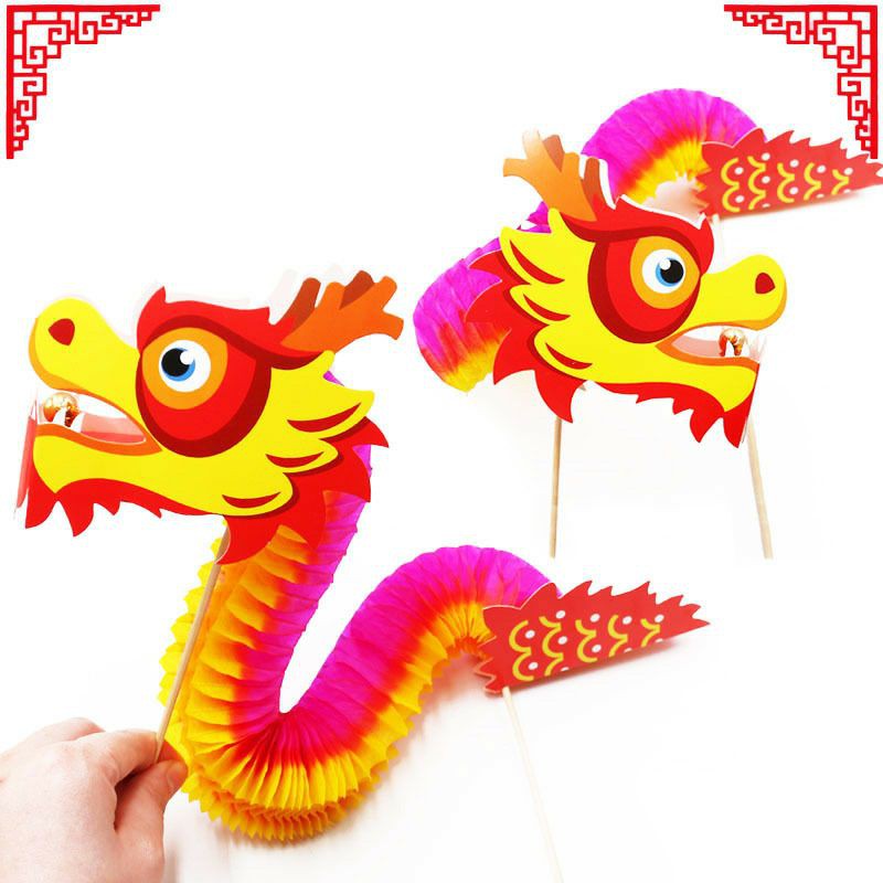 🐲Busy Kids🐲DIY dragon dance/kids Chinese New Year art and craft/paper ...