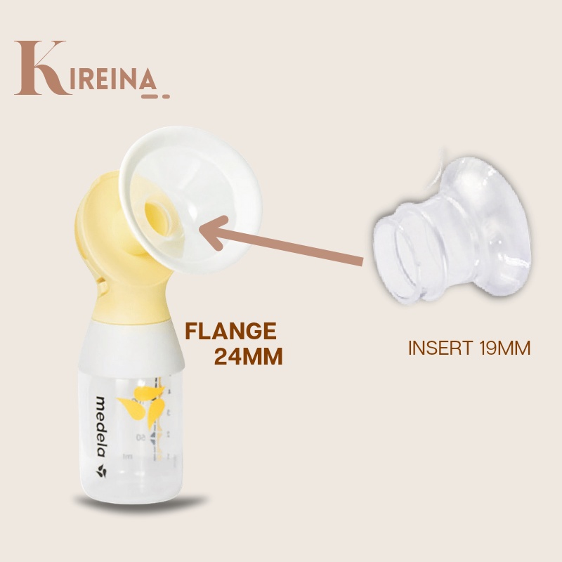 Kireina lnsert 19mm for Medela Flange 24mm use Shopee Malaysia