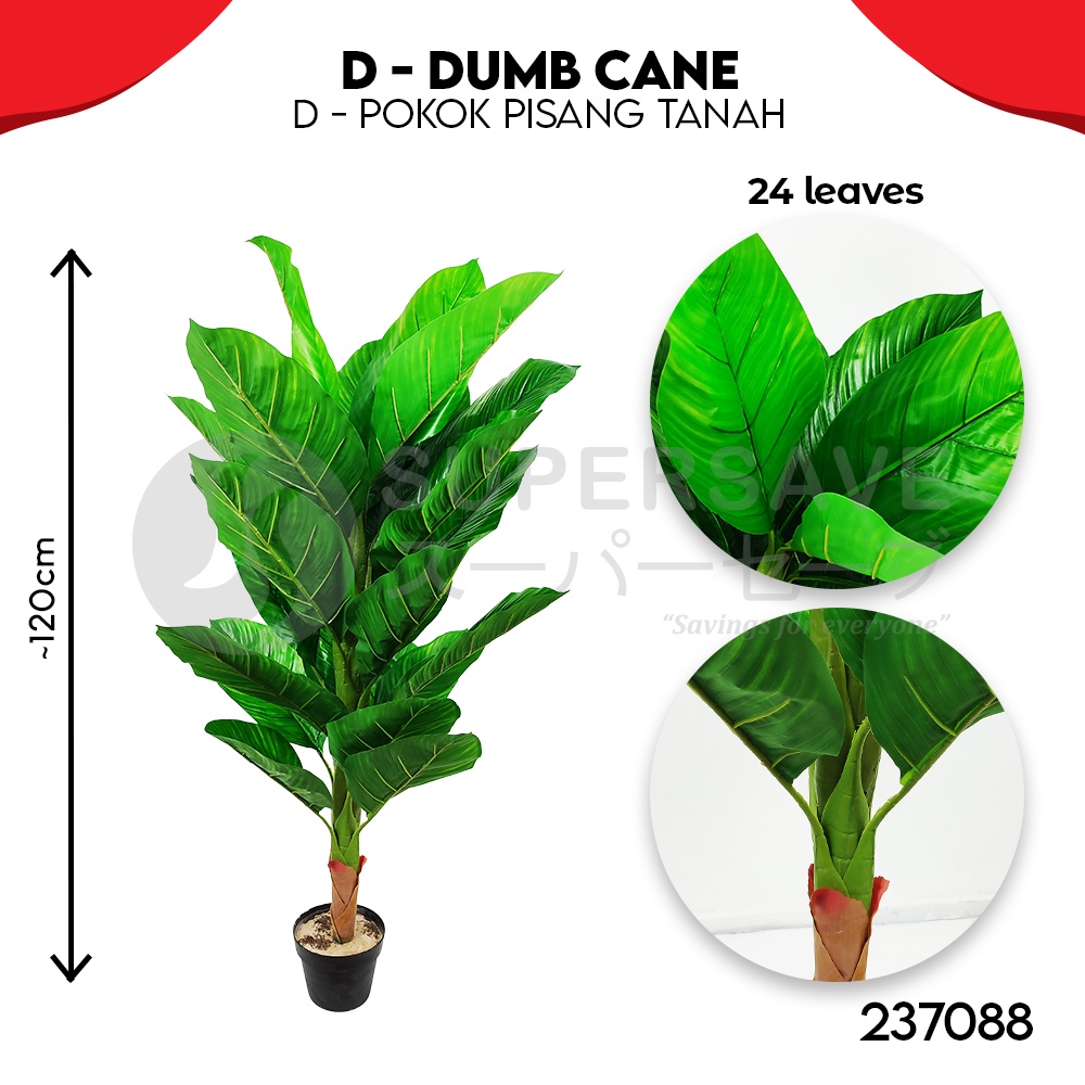 SUPERSAVE Large Artificial Tree Indoor Plant High Tree Monstera Potted ...