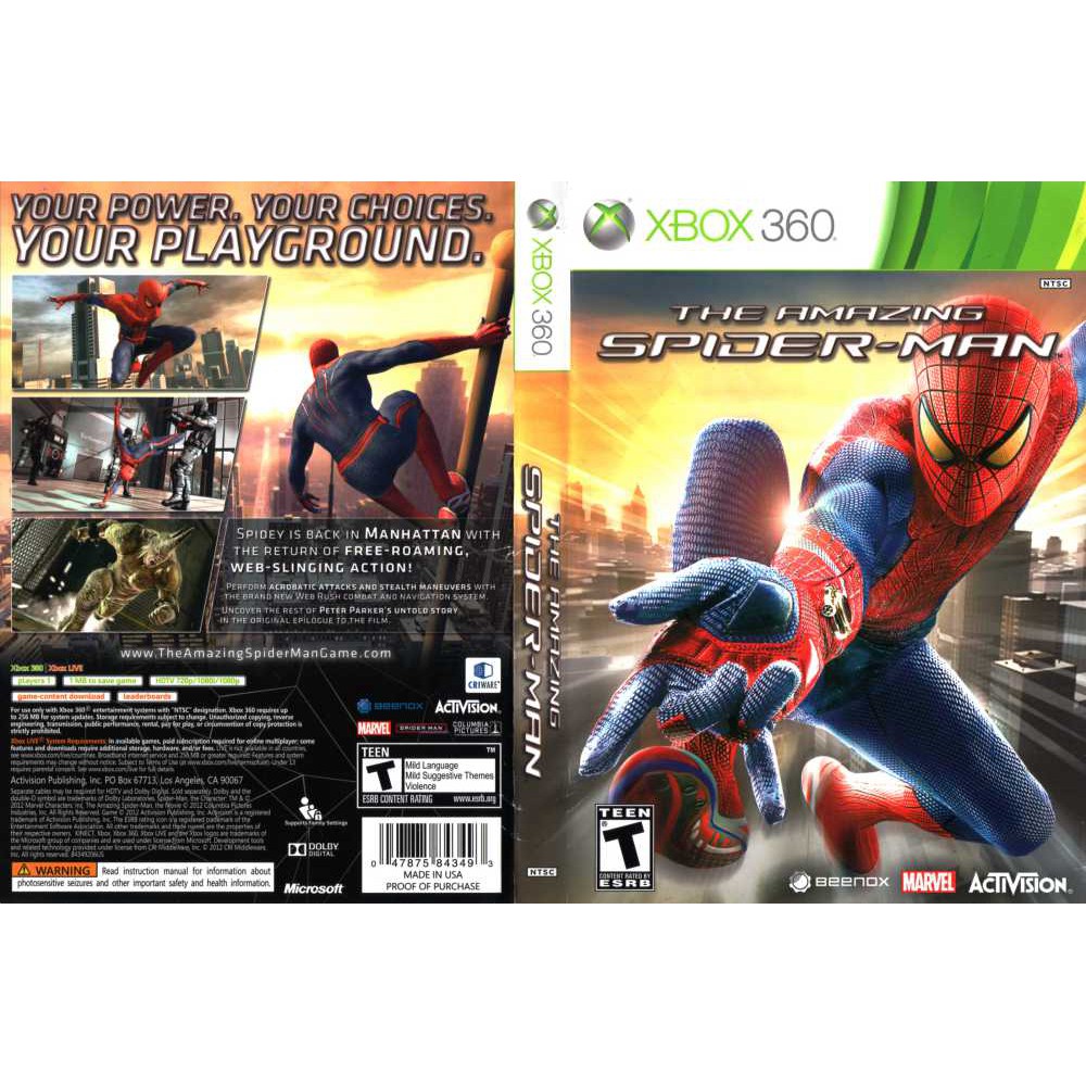 Spider man best sale for xbox 360