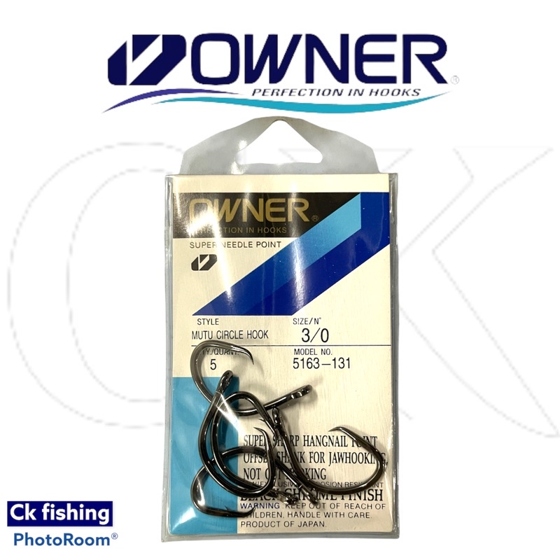 Owner Mutu Light Circle Hooks 5114 – Black Chrome, Fresh & Saltwater 9 thumbnail image