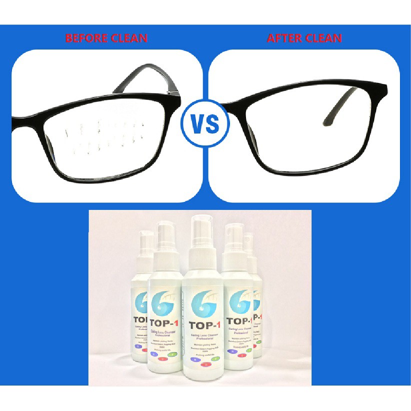 Lens Cleaner Glasses Sunglasses Eyeglass Cleaning Solution Spray Bottle