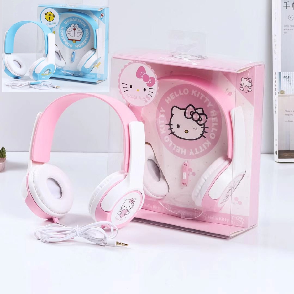 READY STOCK Lovely Cute Doreamon Hello Kitty 3.5mm Earphone with 