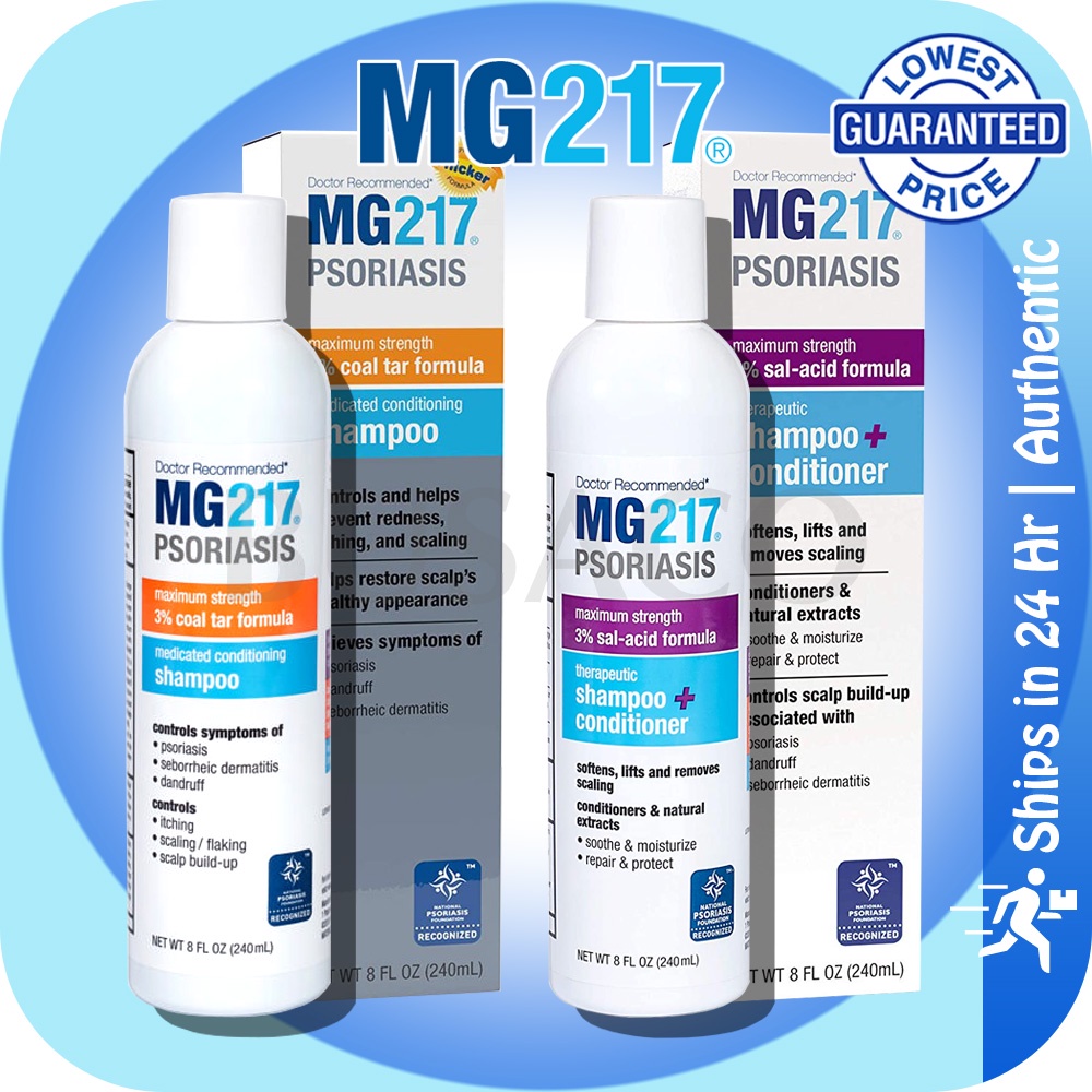 MG217 Psoriasis 3 Salicylic Acid / Coal Tar Shampoo & Conditioner Dead Sea Soap Anti