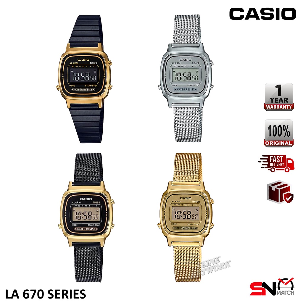 Casio Vintage LA670WEGB LA670WEM LA670WEMB LA670WEMY Ladies Watch ...