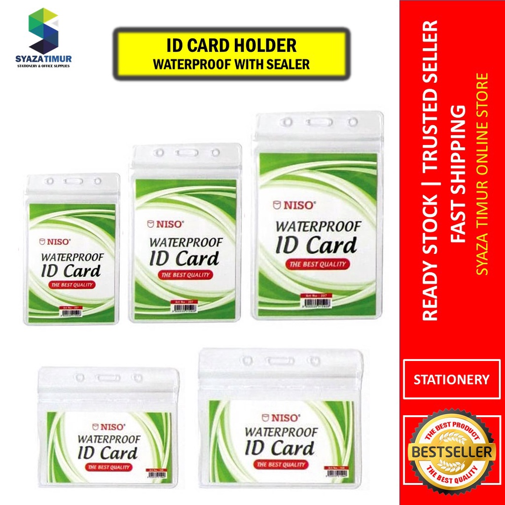 [ST-GR MY] NISO PVC Name Badge Holder ID Card Holder Name Holder ...
