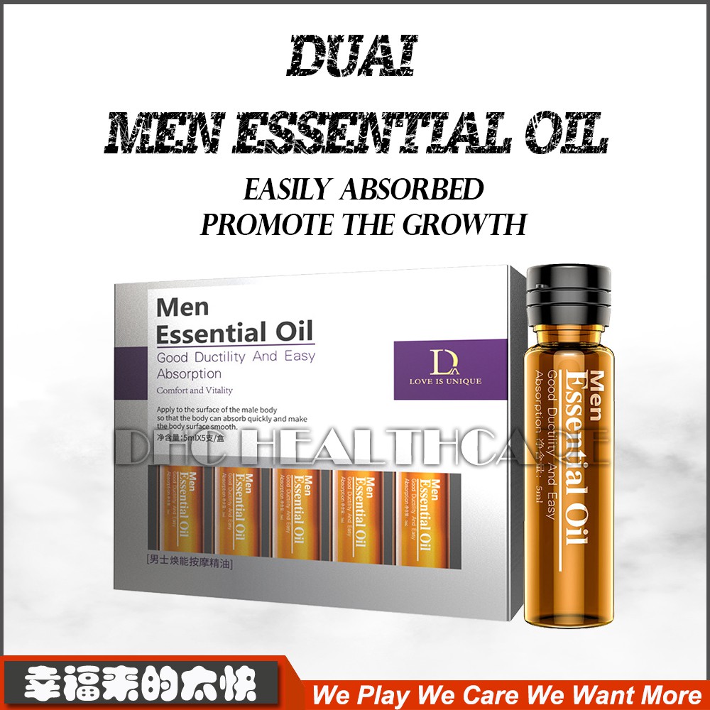 DUAI Men Essential Oil Men Health Massage Oil 5ml 5 Pcs Per Box Adult Sex  Product | Shopee Malaysia