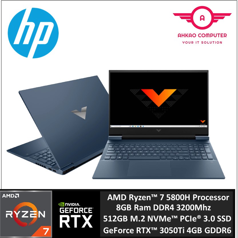 HP VICTUS GAMING 16-E0120AX 16.1" FHD 144Hz Laptop Blue ( Ryzen 7 5800H ...