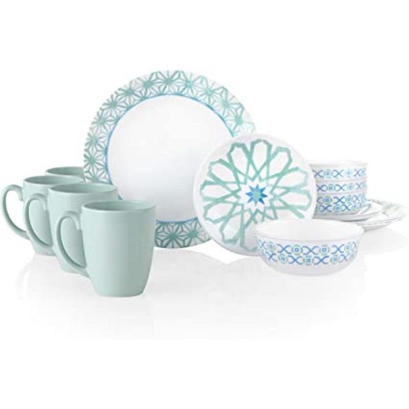 (Ready Stock) Corelle Signature 16 Pcs Amalfi Verde | Shopee Malaysia