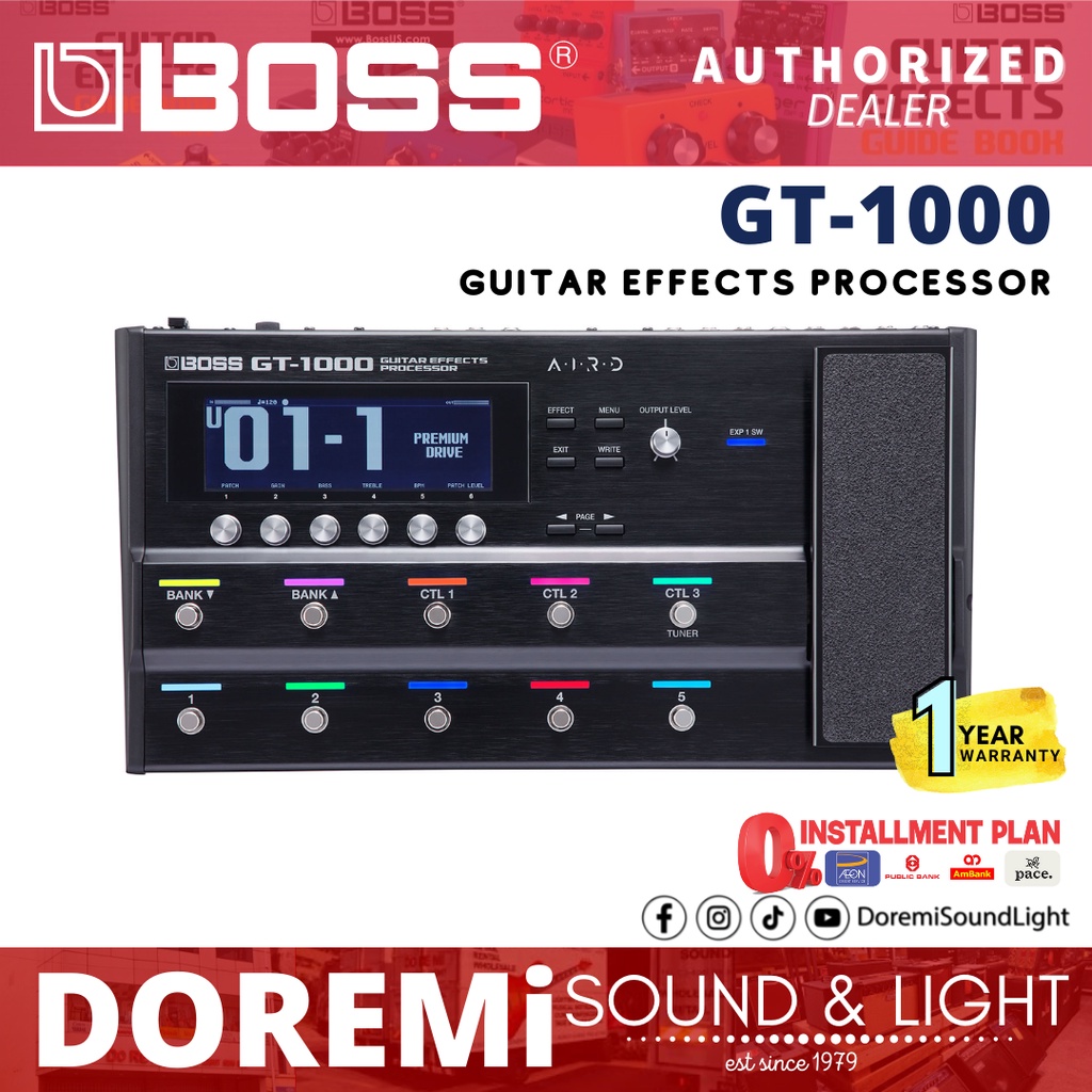 BOSS GT-1000 Guitar Effects Processor Multi Effect Pedal (GT1000 ...