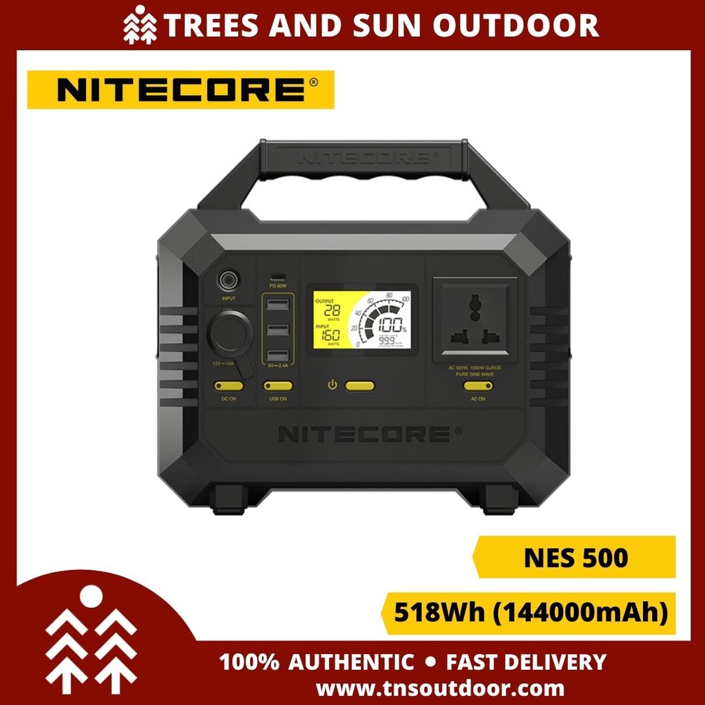 [Ready Stock] NITECORE NES500 Portable Outdoor Camping Power Supply