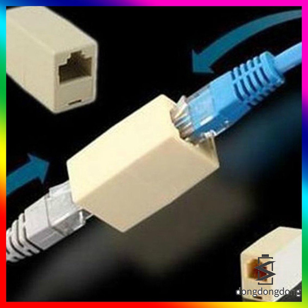 RJ45 Network Cable Connector Network Dual Straight Head Lan Cable Joiner Coupler