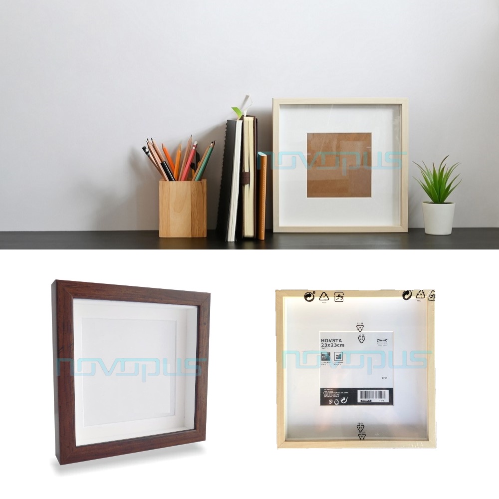 IKEA HOVSTA Birch Effect / Brown Square Photo Frame 23x23cm / Bingkai Gambar Shopee Malaysia