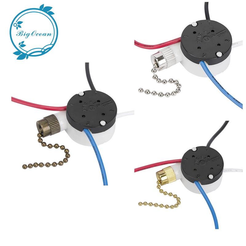 Ceiling Fan Switch Zing Ear ZE208S E89885 3 Speed 4 Wire Pull Chain