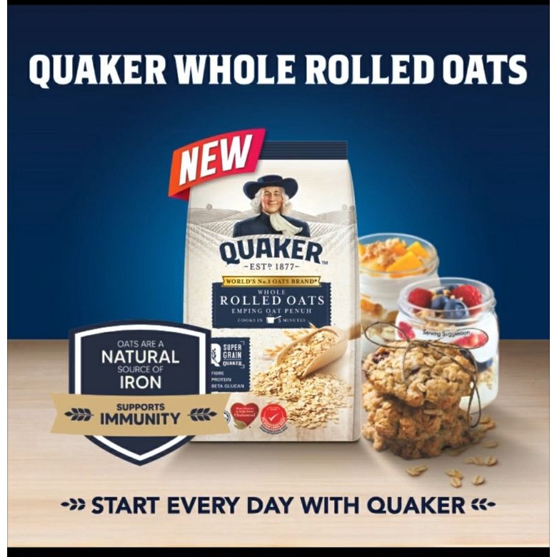 Halalnewquaker Whole Rolled Oat 燕麦800g Shopee Malaysia