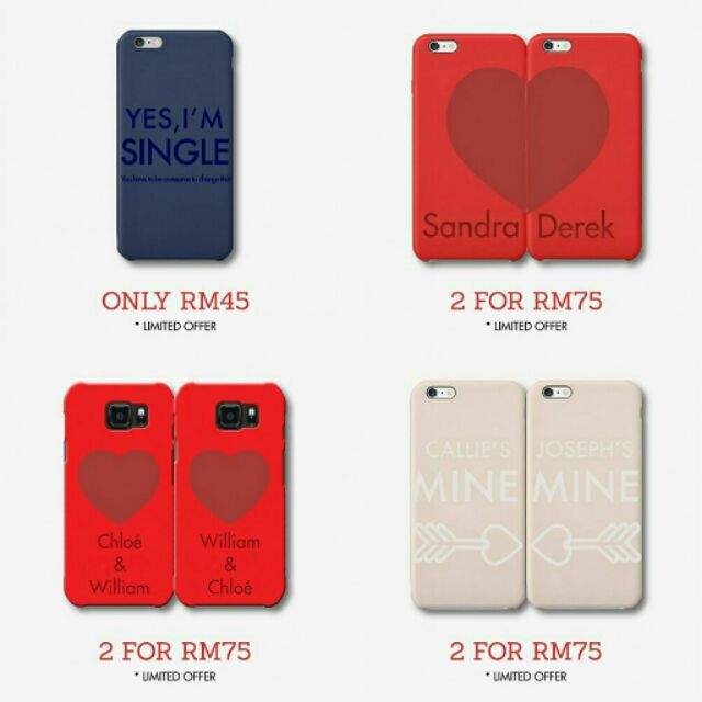 Valentines Custom Engraved Leather Phone Case Shopee Malaysia