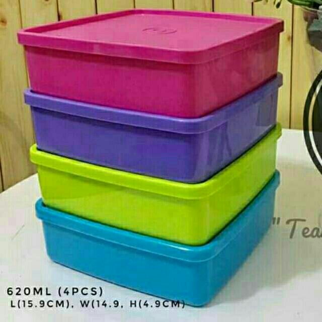 Tupperware Large Square a way 620ml