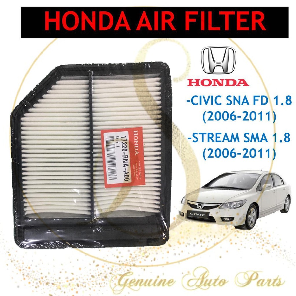 ASFIT-Autoparts Engine Air Filter Cleaner Element 17220-RNA-A00 Fits for Honda Civic 1.8L 2006-2011