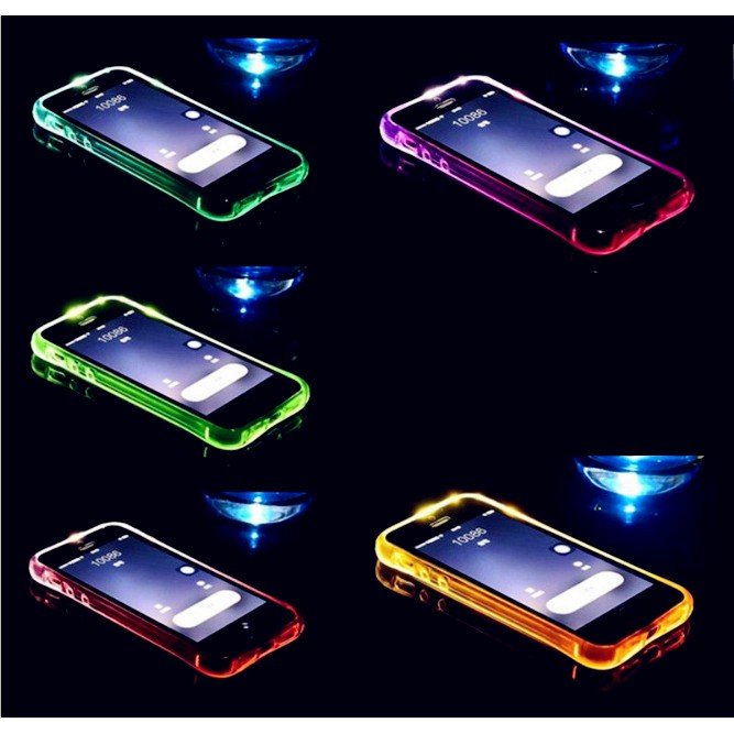 LED Flash Light Up Case Remind Incoming Call Cover For iPhone