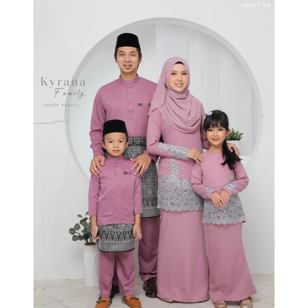 Baju Raya Set Family/Kyrana Dusty Purple/Family Sets/Raya Sedondon/Baju ...