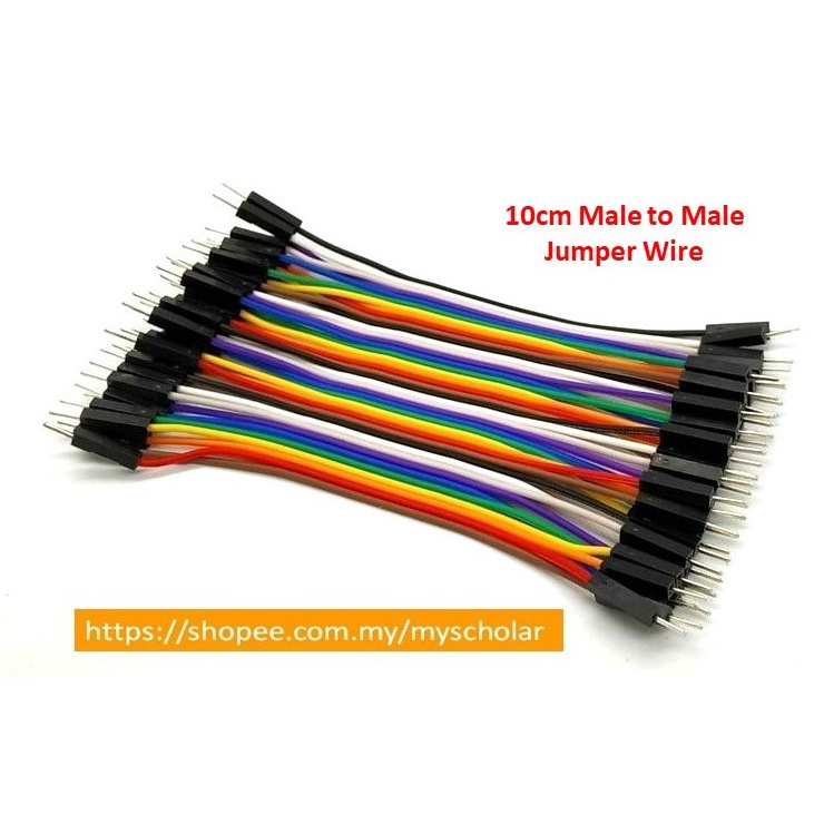 BREADBOARD DUPONT JUMPER WIRE 40PCS MALE FEMALE | Shopee Malaysia