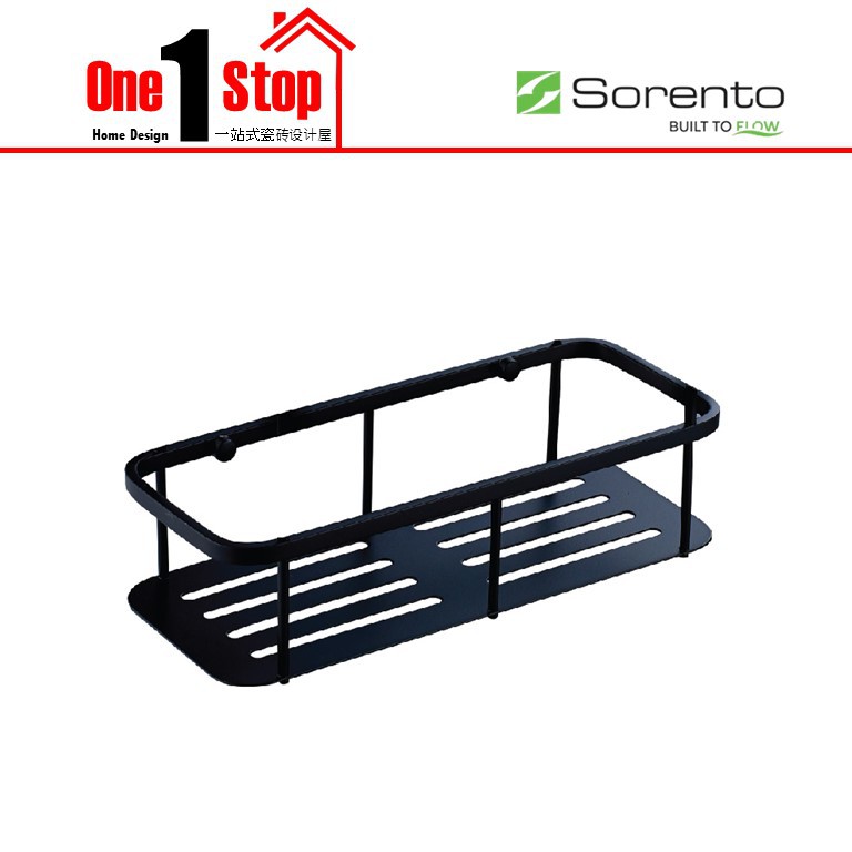 🌈SORENTO🌈 MATTE BLACK RECTANGULAR SHAMPOO RACK (SRT2564-BL) | Shopee ...
