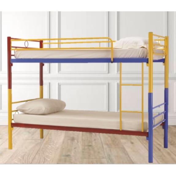 LEON COLORFUL DOUBLE DECKER BED BUNK BED DOUBLEDECKER BED METAL
