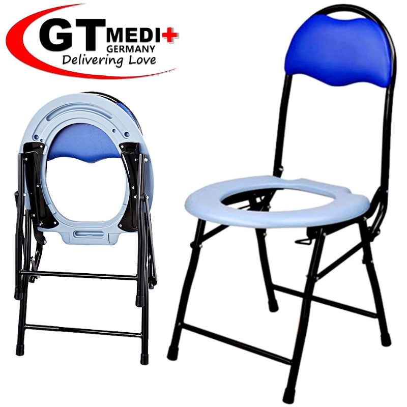 GT MEDIT GERMANY Foldable Seat Sit Bath Shower Mobile Potty Toilet Bowl